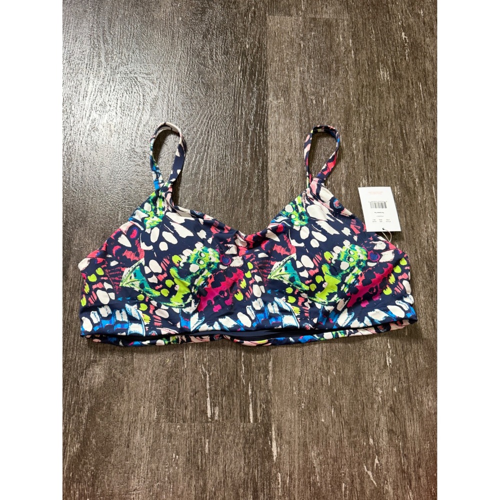 Andie‎ Molokai Bikini Top Womens XXXL Navy Pink Green Butterfly Print AT232-BFLY
